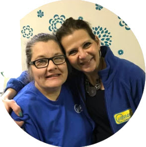 Lisa Kirkpatrick and a staff member